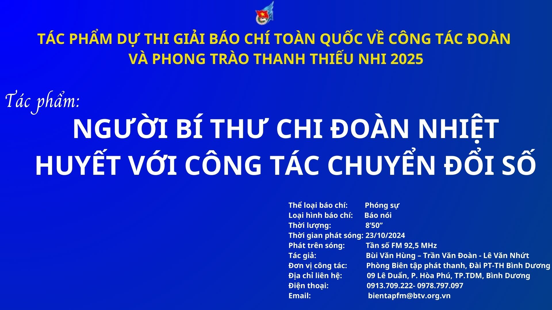 Người Bí thư Chi đoàn nhiệt huyết với công tác chuyển đổi số